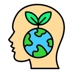 Think Eco Filled Line Icon