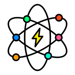 Atomic Energy Filled Line Icon