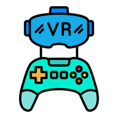 Gamepad Filled Line Icon