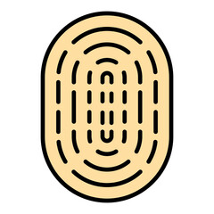 Fingerprint Filled Line Icon