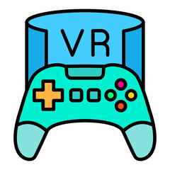 Vr Game Filled Line Icon