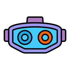 Stereoscopic Filled Line Icon