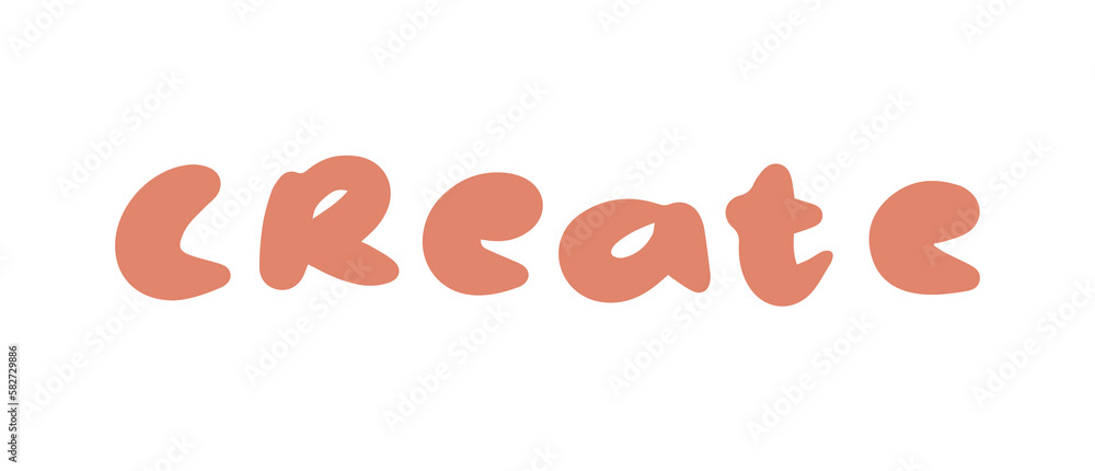 Poster create word handwritten design element