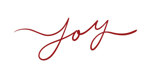 Fototapeta na wymiar Joy hand lettering design element