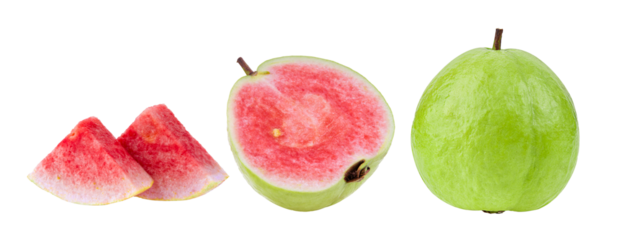 pink guava fruit isolated on transparent png