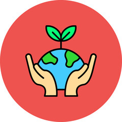 Environment Multicolor Circle Filled Line Icon