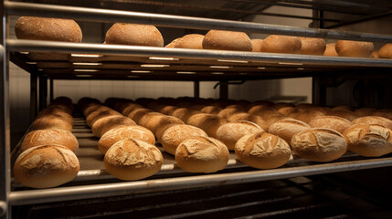 Bread in a french Bakery - AI Generative