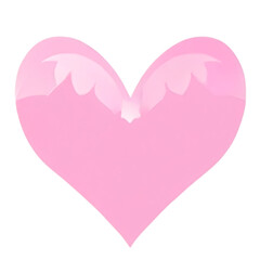 pink heart on white