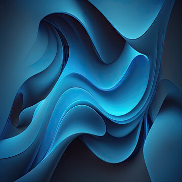 Blue Background Style - Blue Wallpapers Style Series - Backdrop in Blue created with Generative AI technology © Sentoriak