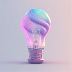 Icon of colorful light bulb