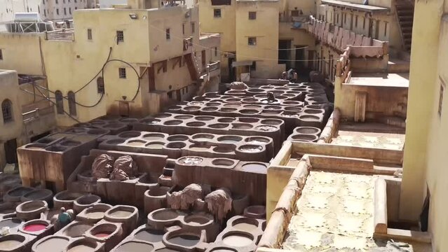 Fez, Morocco, North Africa, 2022 - Leather Tannery 