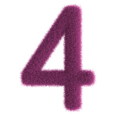 Number Grass 3D Render