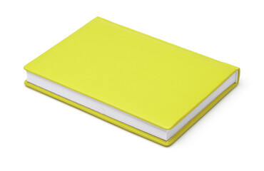Yellow blank hardcover book
