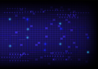 Abstract lines grid technology and digital data illustration