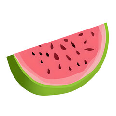 slice of watermelon isolated