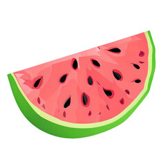 slice of watermelon isolated