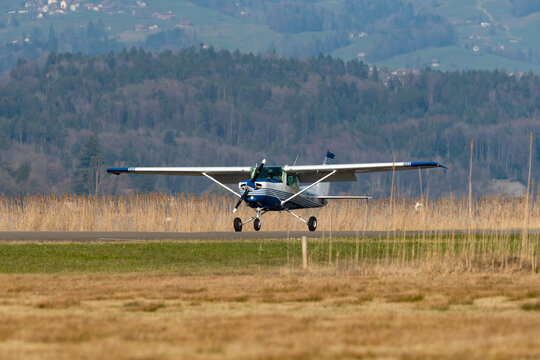 Cessna 152 airplane in Wangen-Lachen in Switzerland 27.3.2022