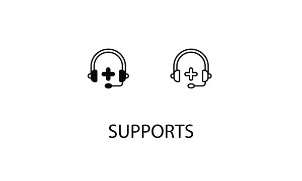 Support double icon design stock illustration
