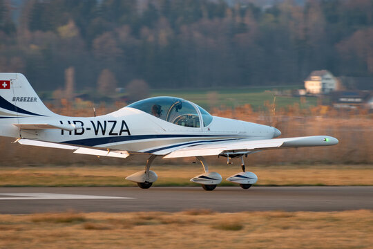 Breezer B600 airplane in Wangen-Lachen in Switzerland 27.3.2022