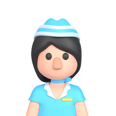 Travel and airport icon 3d render object illustration