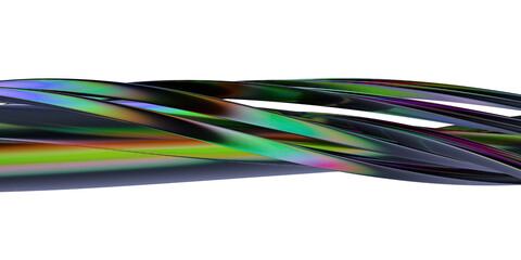 Metal Iridescent Twisted Metal Curve Swell r Isolated Abstract Dramatic Modern Luxury Luxury 3D rendering graphic design element background material