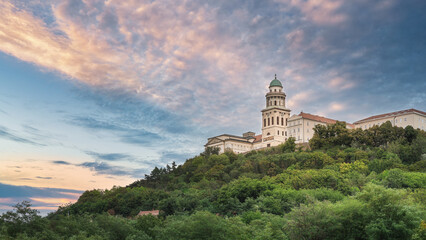 Millenary Benedictine Abbey of Pannonhalma. Hungary. - obrazy, fototapety, plakaty