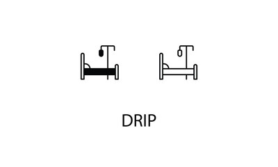 Drip double icon design stock illustration
