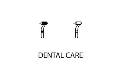 Dental care double icon design stock illustration