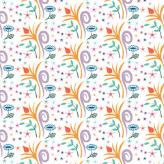 Hand-drawn-floral-pattern-background