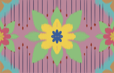 Floral pattern tribal ethnic motifs geometric seamless background.