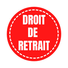 Symbole droit de retrait en France