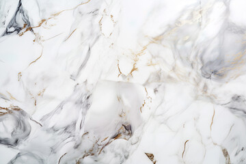White and gold marble surface wallpaper background. Created with Generative AI. 