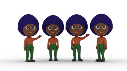 Fototapeta premium 3d people in a row