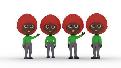 Fototapeta premium 3d people in a row