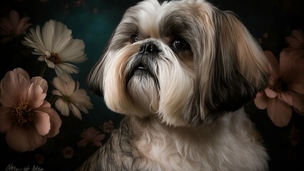 Shih Tzu Glamour Shot | Generative AI Image