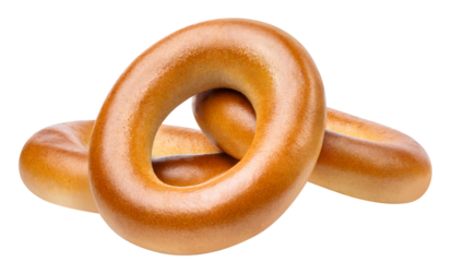 Delicious bread rings (bagels) cut out