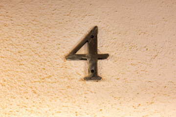 Old Weathered House Number 4, Tile on Wall