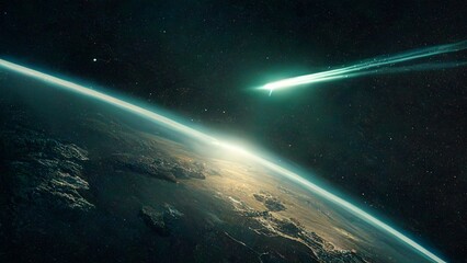 Celestial Encounter with a Comet