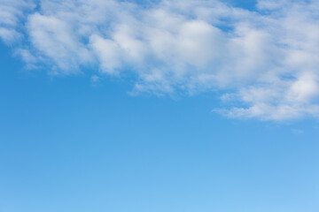 High-quality blue sky with a few white clouds - perfect for sky replacements