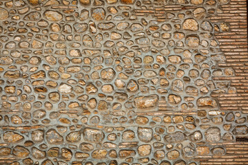 Texture of historic stone wall from city wall for backgrounds and presentations
