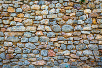 Texture of historic stone wall from city wall for backgrounds and presentations
