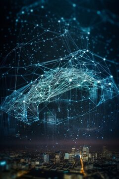 artificial intelligence, machine learning concepts, complex algorithms and networks that drive intelligent systems. generative AI