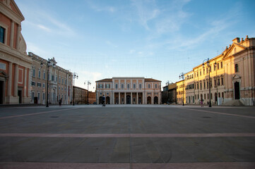 Fototapeta na wymiar Senigallia Piazza del Duomo - Piazza Garibaldi