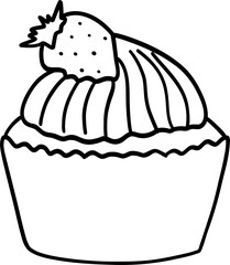 doodle cupcake
