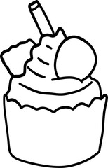 doodle cupcake