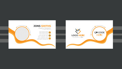 Corporate Double sided vector business card design.