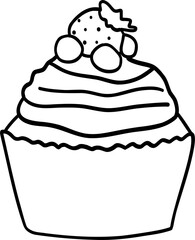 doodle cupcake