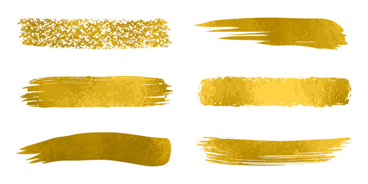 Trendy golden paint drops of gold paint. blot with a splash of