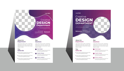 Corporate creative colorful business flyer template design, abstract business flyer, vector template design or business poster template design, modern flyer, A4 size.