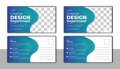 corporate business postcard template design.